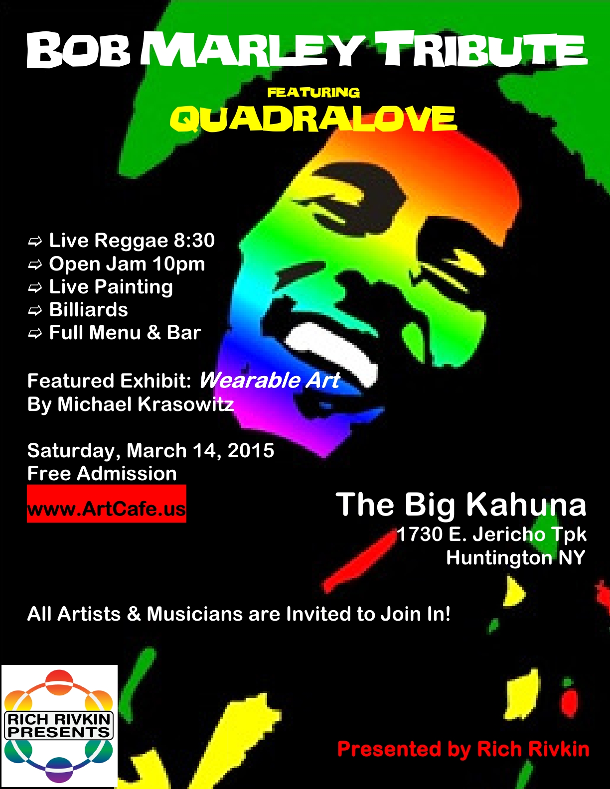 Bob Marley flyer 3 march 2015